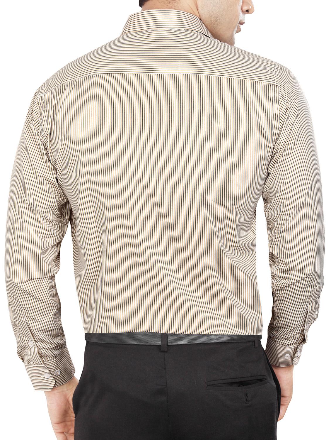 beige polyester blend formal shirt - 15347981 - Zoom Image - 3
