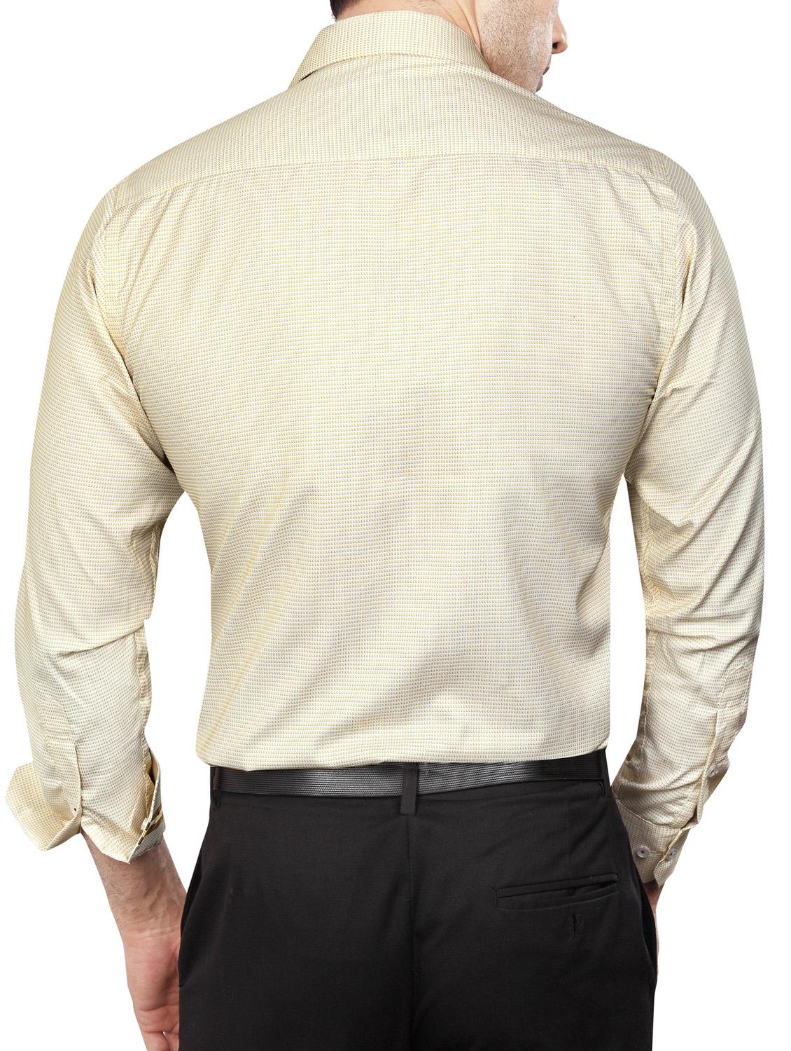 beige polyester blend formal shirt - 15347990 - Zoom Image - 3