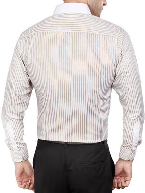 beige polyester blend formal shirt - 15347994 - Standard Image - 3