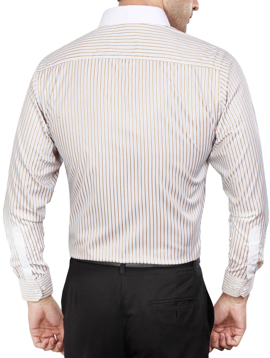 beige polyester blend formal shirt - 15347994 - Zoom Image - 3