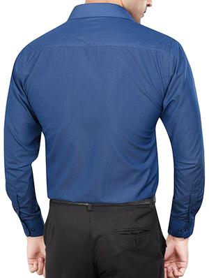 blue polyester blend formal shirt - 15348002 - Standard Image - 3