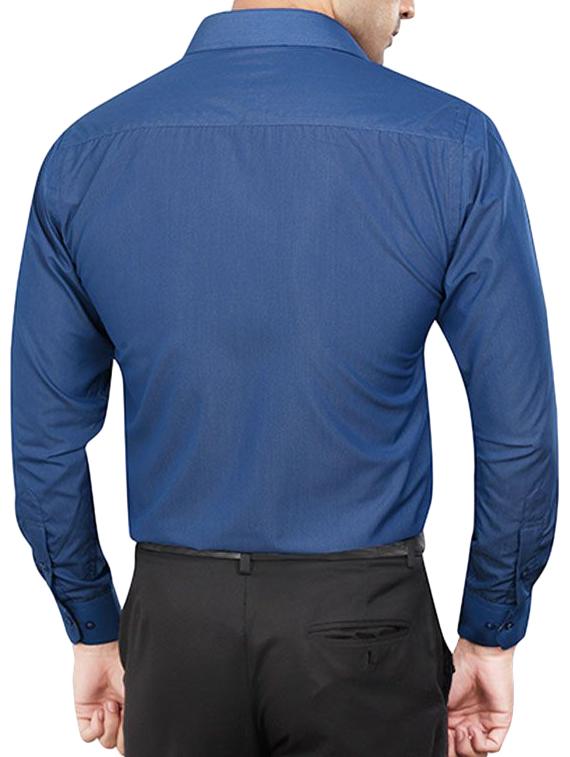 blue polyester blend formal shirt - 15348002 - Zoom Image - 3