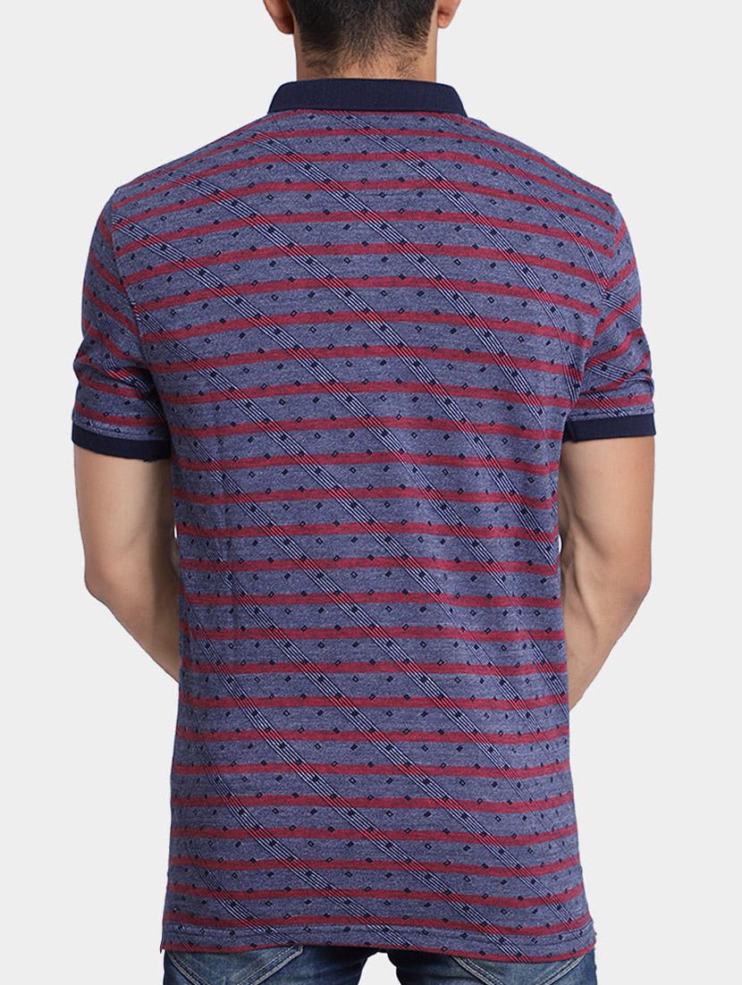 blue cotton all over print t-shirt - 15348140 - Zoom Image - 3