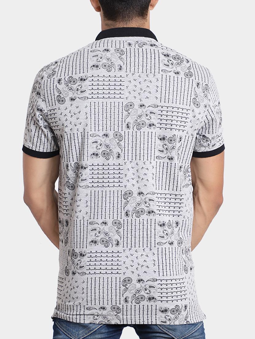 grey cotton all over print t-shirt - 15348150 - Zoom Image - 3