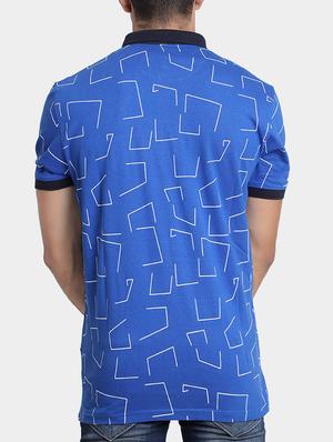 blue cotton all over print t-shirt - 15348152 - Standard Image - 3