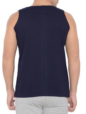 navy blue cotton vest - 15348381 - Standard Image - 3