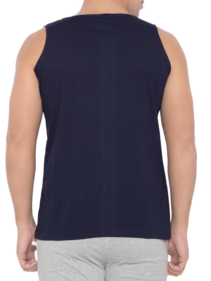navy blue cotton vest - 15348381 - Zoom Image - 3