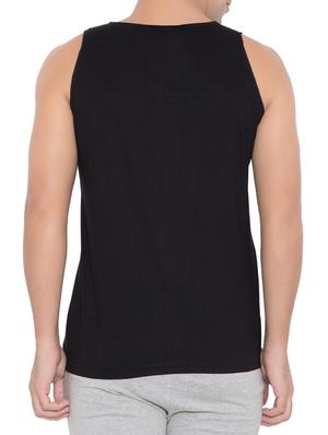 black cotton blend vest - 15348432 - Standard Image - 3