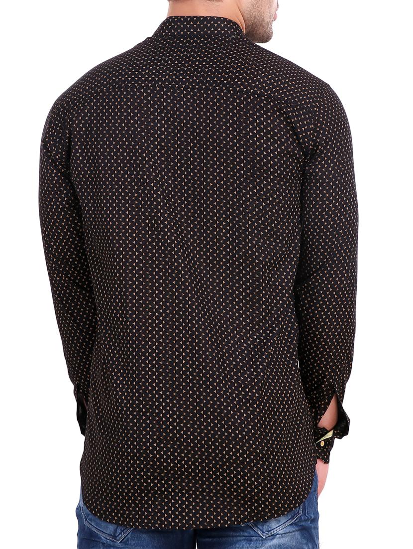 black cotton casual shirt - 15349187 - Zoom Image - 3
