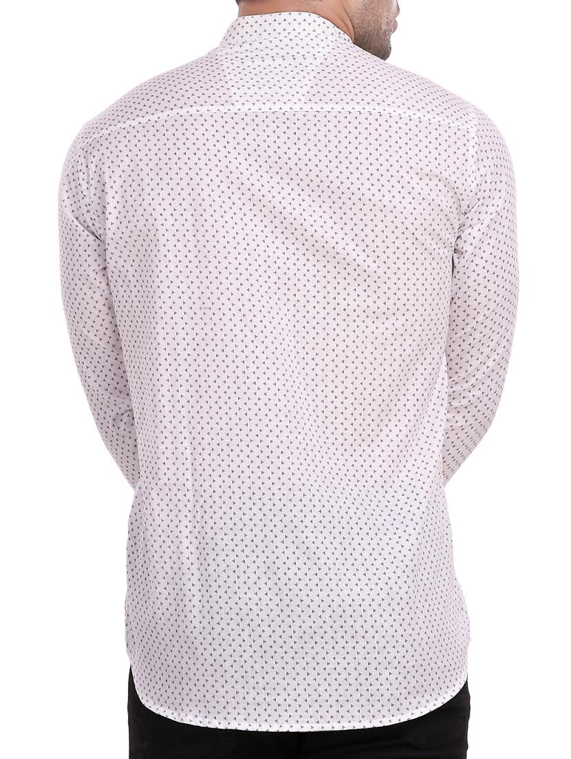 white cotton casual shirt - 15349188 - Zoom Image - 3