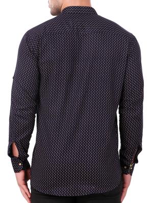 blue cotton casual shirt - 15349190 - Standard Image - 3