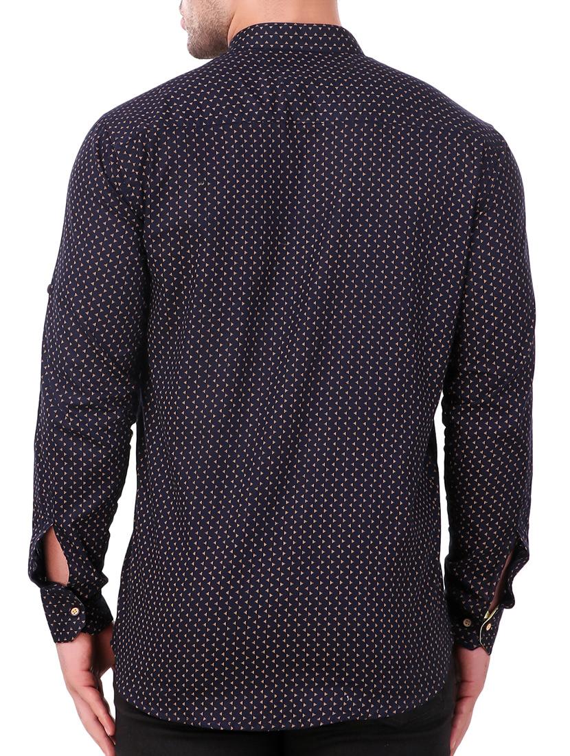 blue cotton casual shirt - 15349190 - Zoom Image - 3