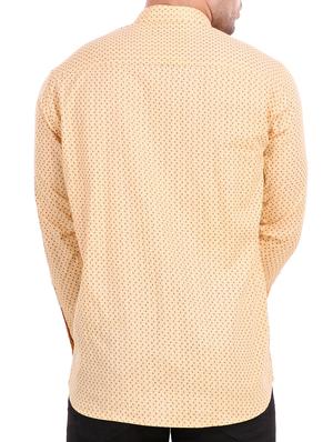 yellow cotton casual shirt - 15349191 - Standard Image - 3