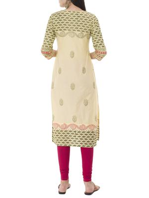 printed straight kurta - 15349405 - Standard Image - 3