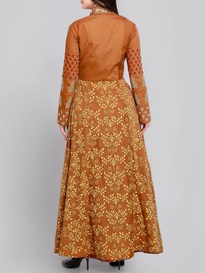Embroidered layered gown - 15349491 - Standard Image - 3