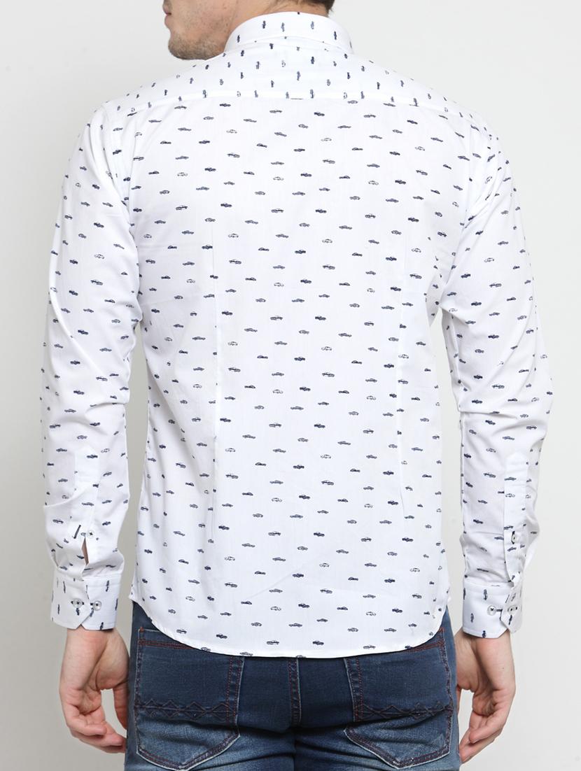 white cotton casual shirt - 15349893 - Zoom Image - 3