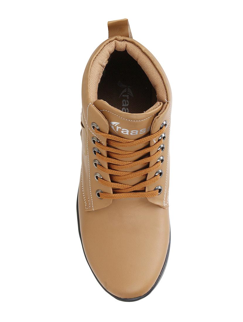 beige leatherette high ankle boot - 15350367 - Zoom Image - 3