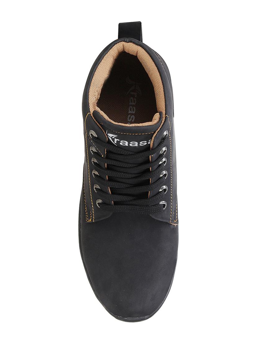 black leatherette high ankle boot - 15350371 - Zoom Image - 3