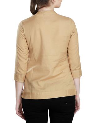 mandarin neck top stitch detail tunic - 15350395 - Standard Image - 3
