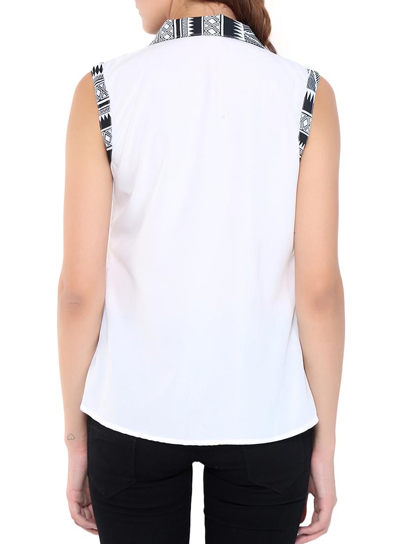 sleeveless geometric shirt - 15350491 - Zoom Image - 3
