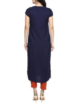 printed straight kurta - 15353778 - Standard Image - 3