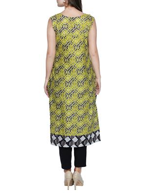 printed straight kurta - 15353870 - Standard Image - 3