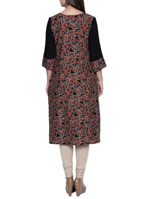 printed straight kurta - 15353872 - Standard Image - 3