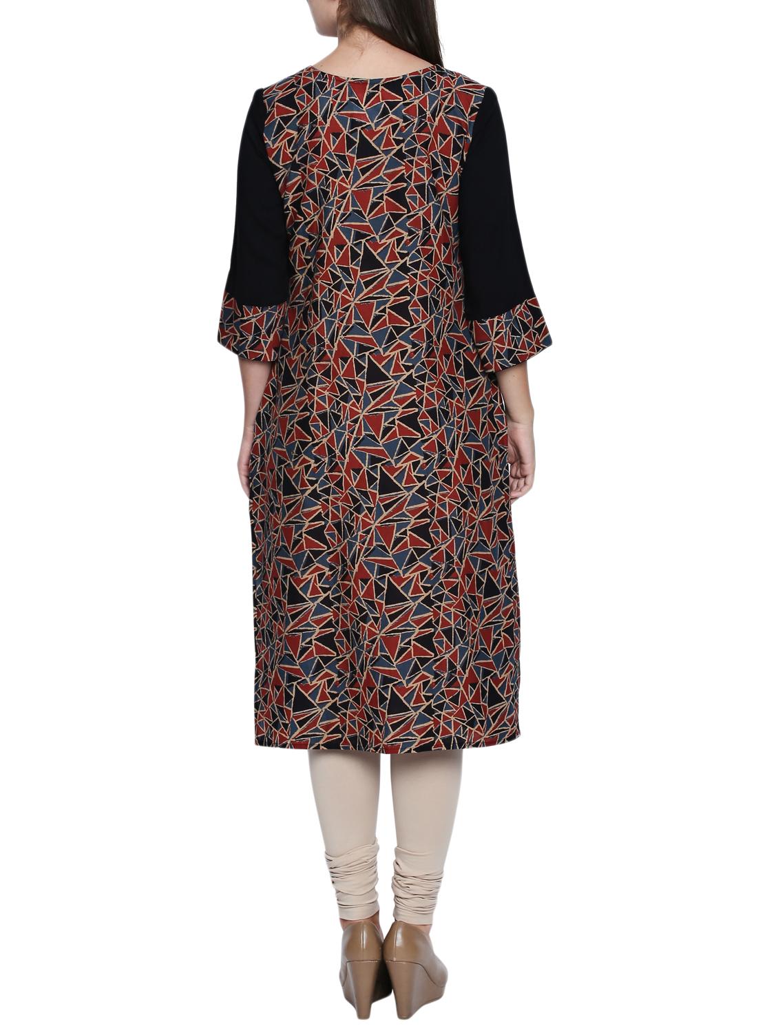 printed straight kurta - 15353872 - Zoom Image - 3