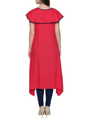 asymmetric color block kurta - 15353878 - Standard Image - 3