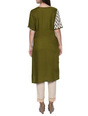 printed straight kurta - 15353884 - Standard Image - 3