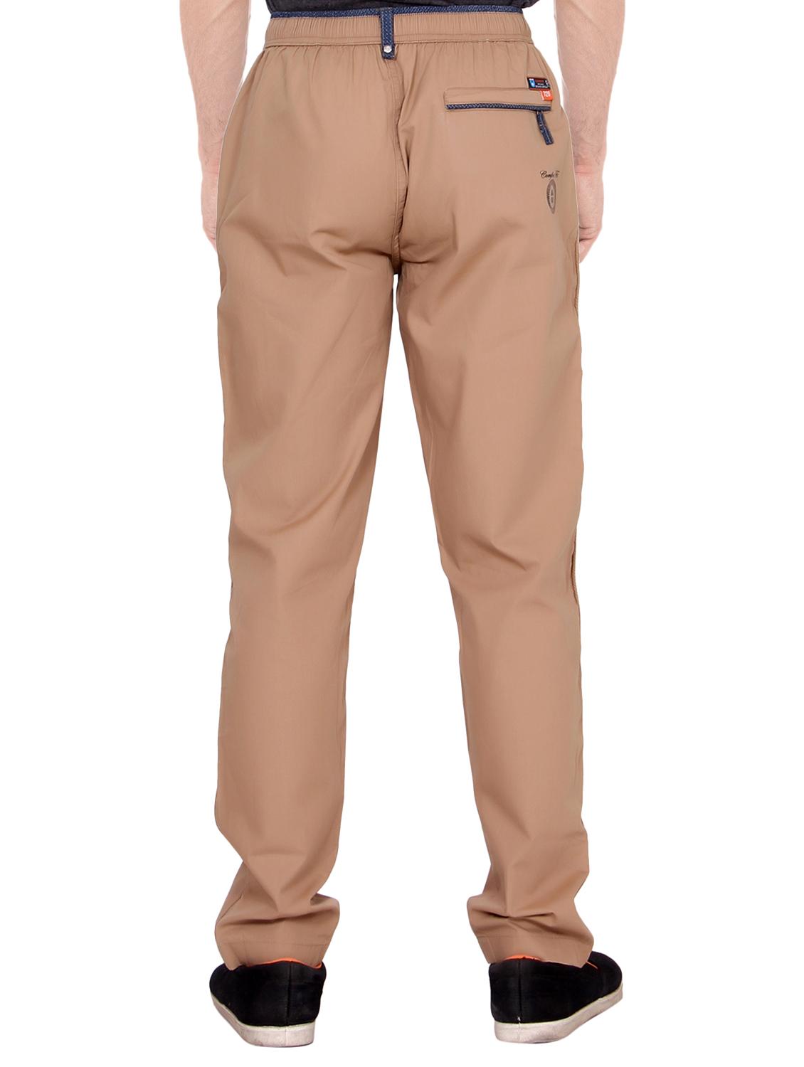 brown cotton full length track pant - 15354176 - Zoom Image - 3