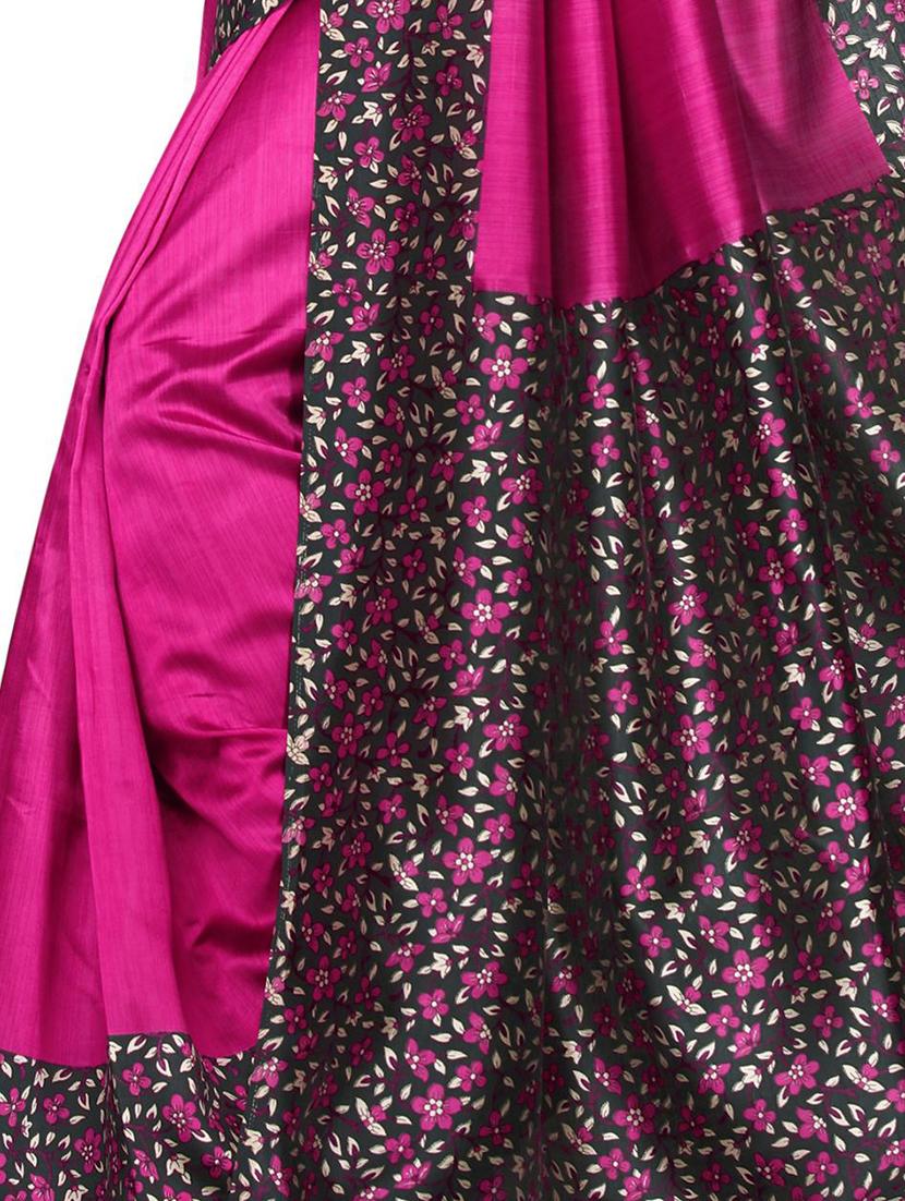 ditsy floral bordered saree with blouse - 15354219 - Zoom Image - 3