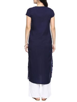 printed straight kurta - 15354286 - Standard Image - 3