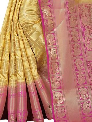zari woven banarasi saree with blouse - 15354315 - Standard Image - 3