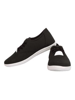 black canvas lace up sneaker - 15358225 - Standard Image - 3
