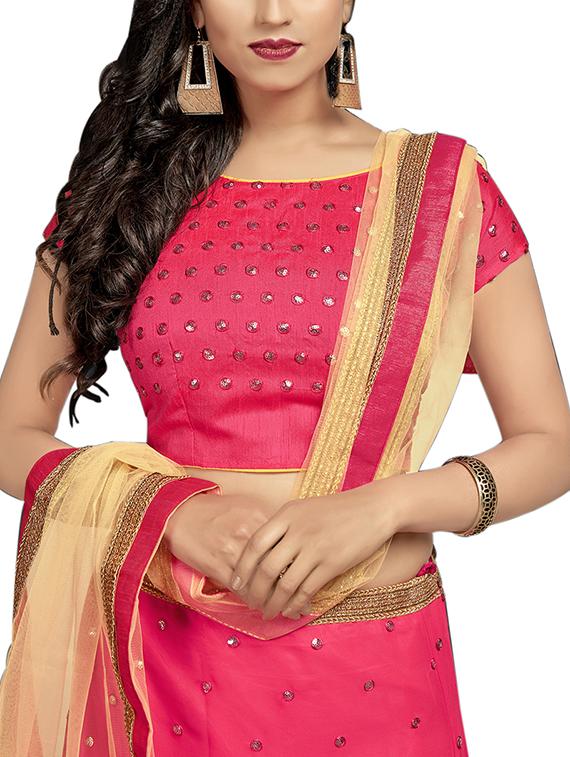 sequined flared lehenga - 15358648 - Zoom Image - 3