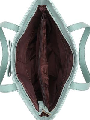 green leatherette (pu) combo handbag - 15359515 - Standard Image - 3