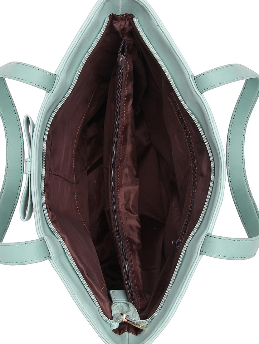 green leatherette (pu) combo handbag - 15359515 - Zoom Image - 3