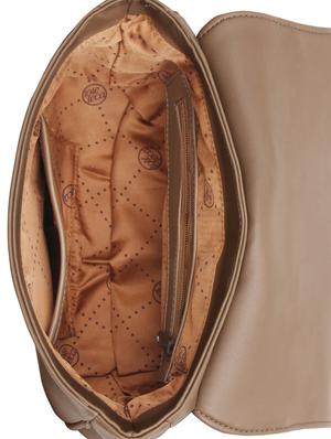 brown leatherette (pu) regular sling bag - 15359531 - Standard Image - 3