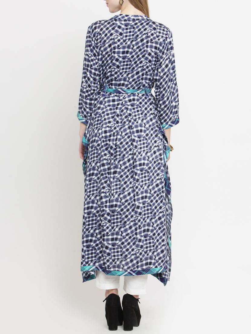 Front tie knot kurta pant set - 15359823 - Zoom Image - 3