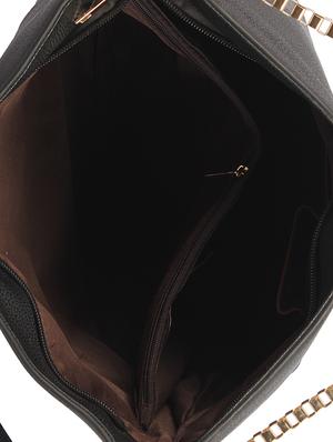 black leatherette (pu) regular handbag - 15360255 - Standard Image - 3