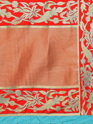 zari motifs banarasi saree with blouse - 15360743 - Standard Image - 3