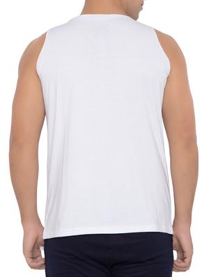 white cotton blend vest - 15360825 - Standard Image - 3