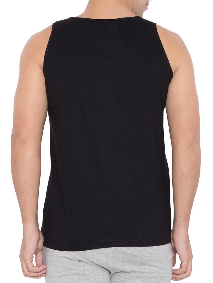 black cotton blend vest - 15360832 - Zoom Image - 3