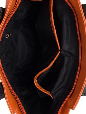orange leatherette (pu) regular handbag - 15361368 - Standard Image - 3