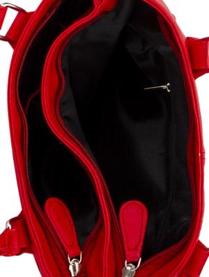 red leatherette (pu) combo handbag - 15361423 - Standard Image - 3