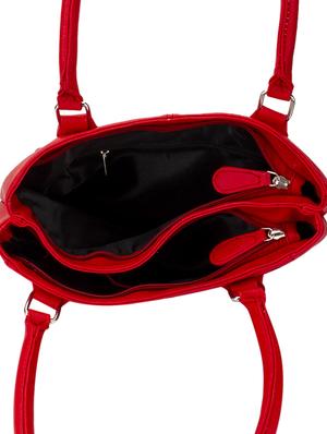 orange leatherette (pu) combo handbag - 15361424 - Standard Image - 3