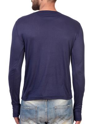 blue cotton thumb hole tshirt - 15361700 - Standard Image - 3
