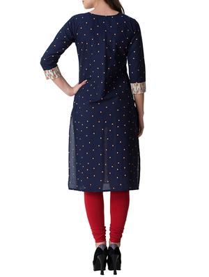 printed straight kurta - 15362689 - Standard Image - 3