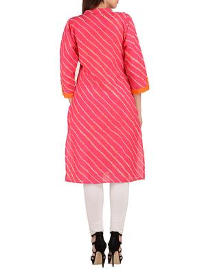 leheriya straight kurta - 15362942 - Standard Image - 3